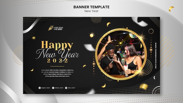 New year banner template design