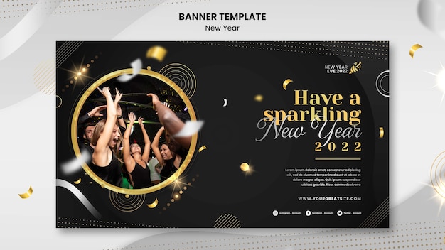 New year banner template design