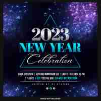 Free PSD new year celebration party post