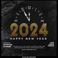 Free PSD new year celebration social media post template design