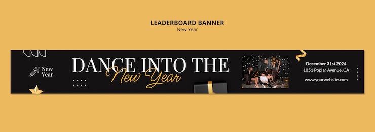 Free PSD new year celebration template