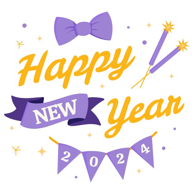 new year elements illustration