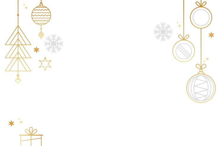 Free PSD new year flat design border  isolated