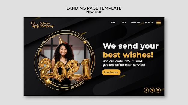 New year landing page