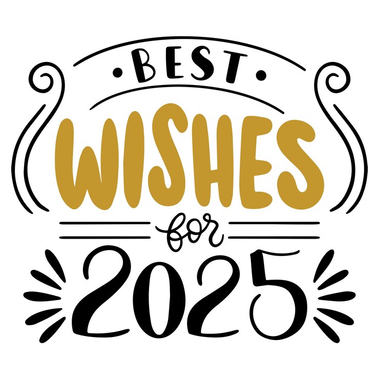Free PSD new year lettering design illustration