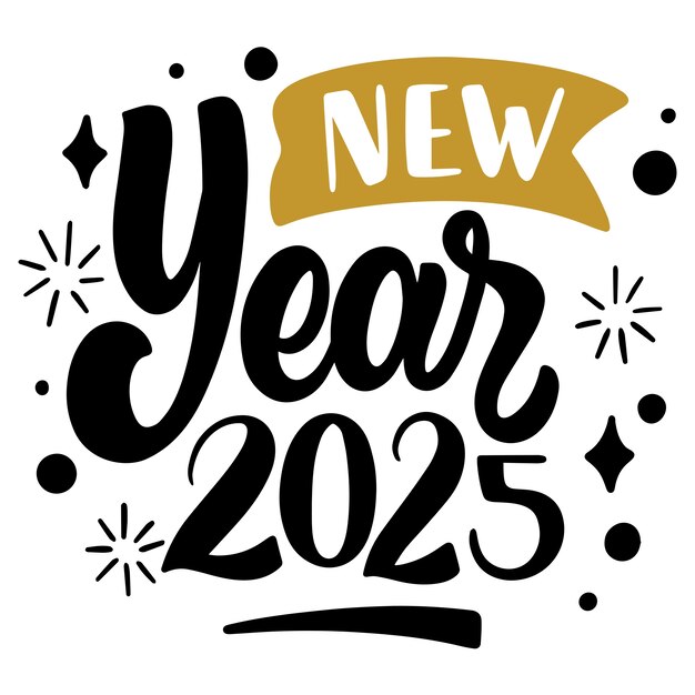 New year lettering design illustration