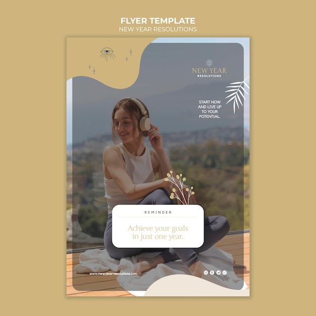 New Year Resolutions PSD Print Template – Free PSD Download