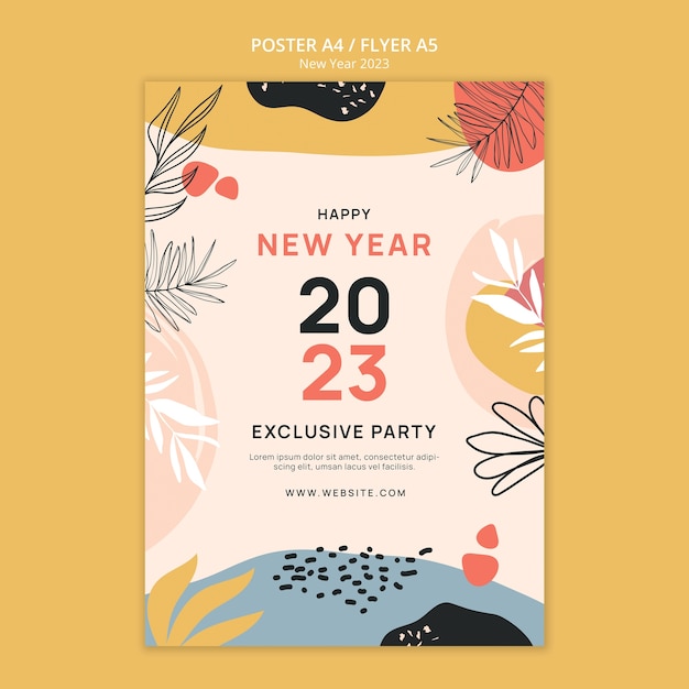 new year template design