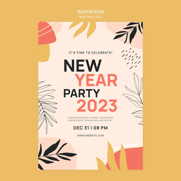 Free PSD new year template design