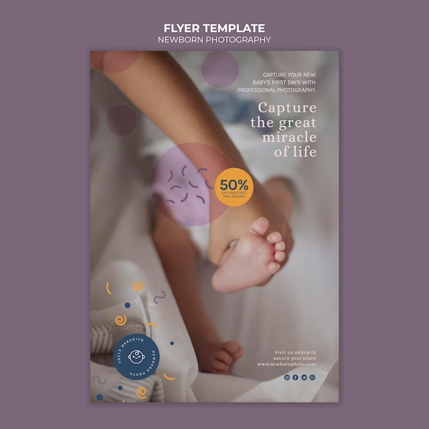 Newborn photography print template