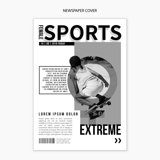 Newspaper template about sports