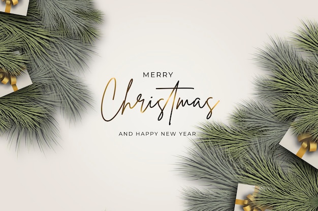 Free PSD nice christmas greeting background