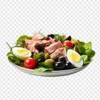 Free PSD nicoise salad isolated on transparent background