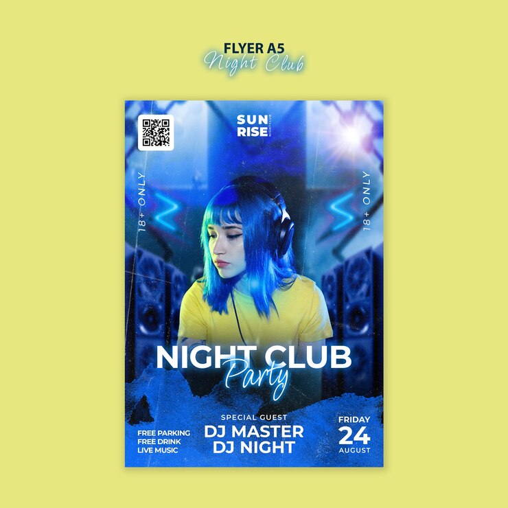 Free PSD night club template design