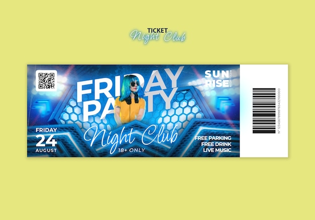 Free PSD night club template design