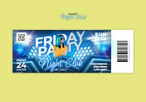 Free PSD night club template design