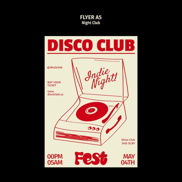 PSD gratuito modello di progettazione del night club