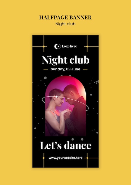 Free PSD night club template design