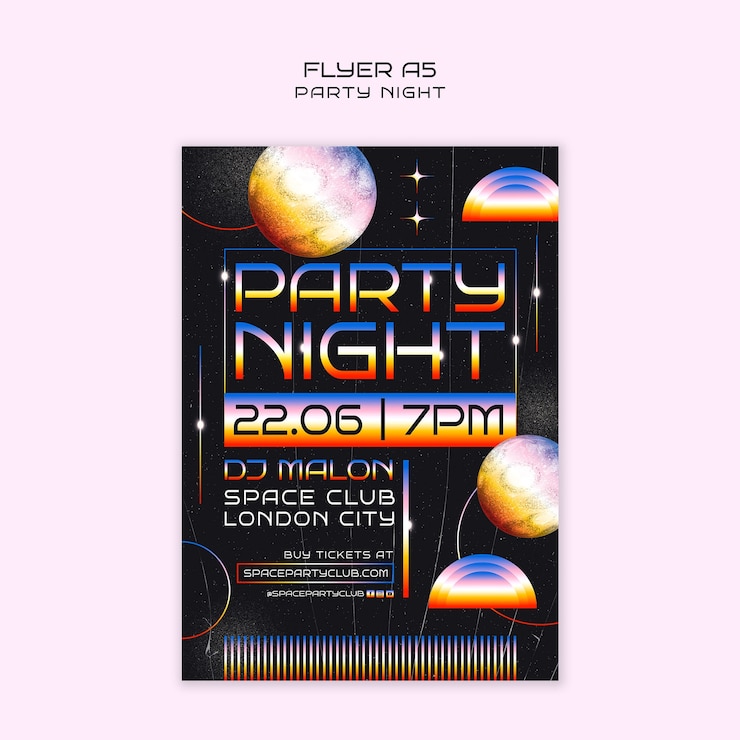 Free PSD night club template design