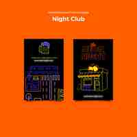 무료 PSD night club template design