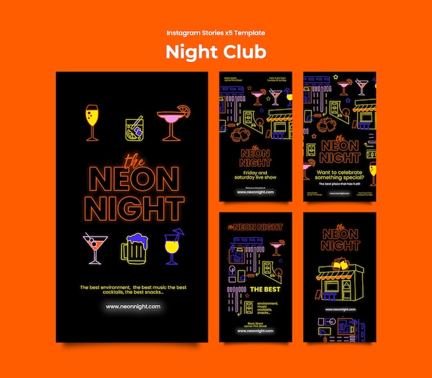 Бесплатный PSD night club template design