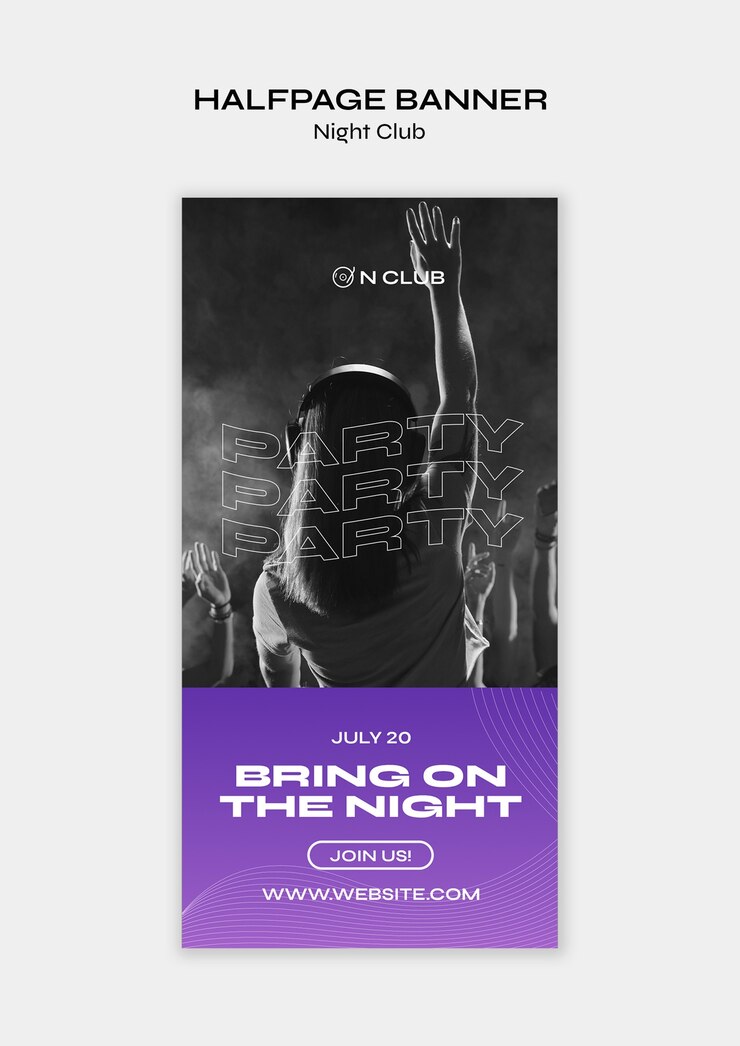 Free PSD night club template design