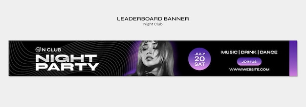 無料PSD ナイトクラブのテンプレートデザイン