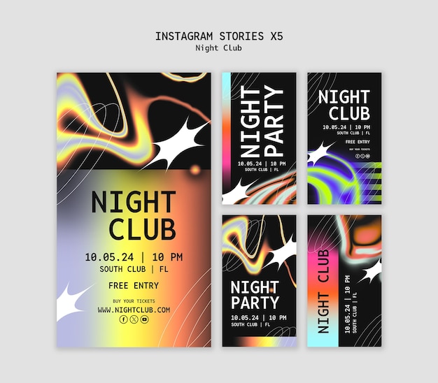 PSD gratuito modello di progettazione del night club