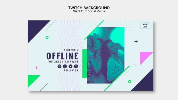 Night club twitch background template