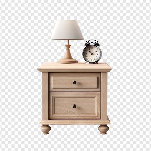 Free PSD nightstand isolated on transparent background