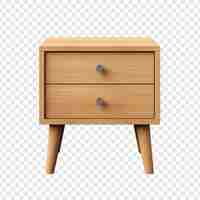 Free PSD nightstand isolated on transparent background