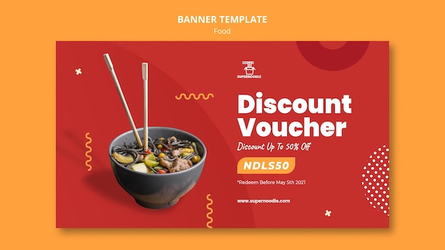 Noodles promo banner template