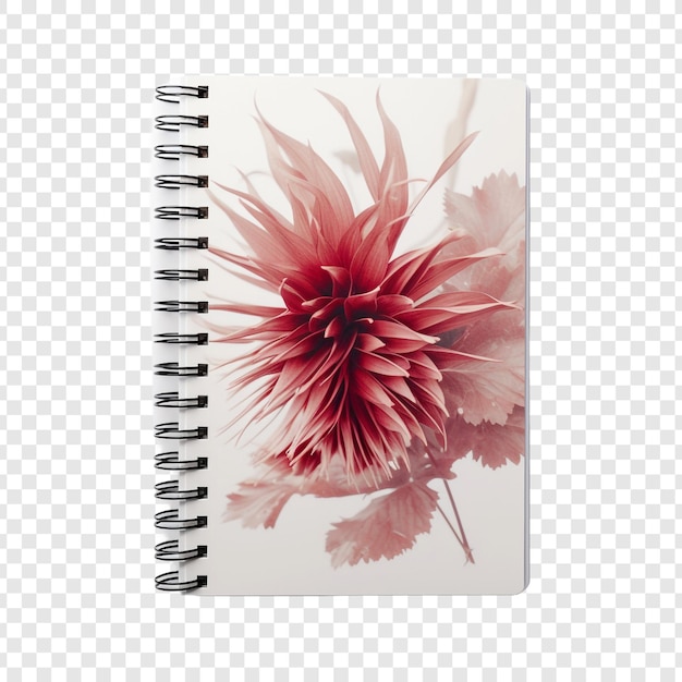 Free PSD notebook isolated on transparent background