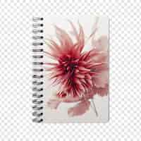 Free PSD notebook isolated on transparent background