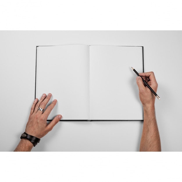 Free PSD notebook mock up design