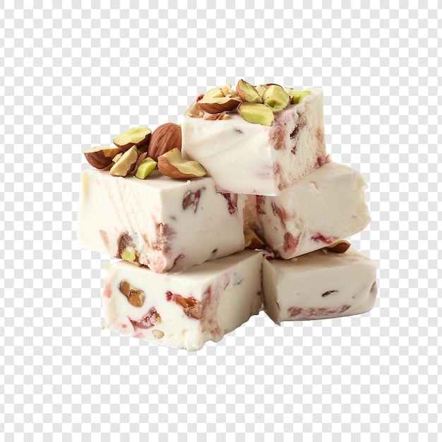 Nougat isolato su sfondo trasparente