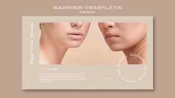 Free PSD nude beauty banner template