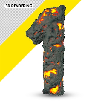 Number 1 3d rendering