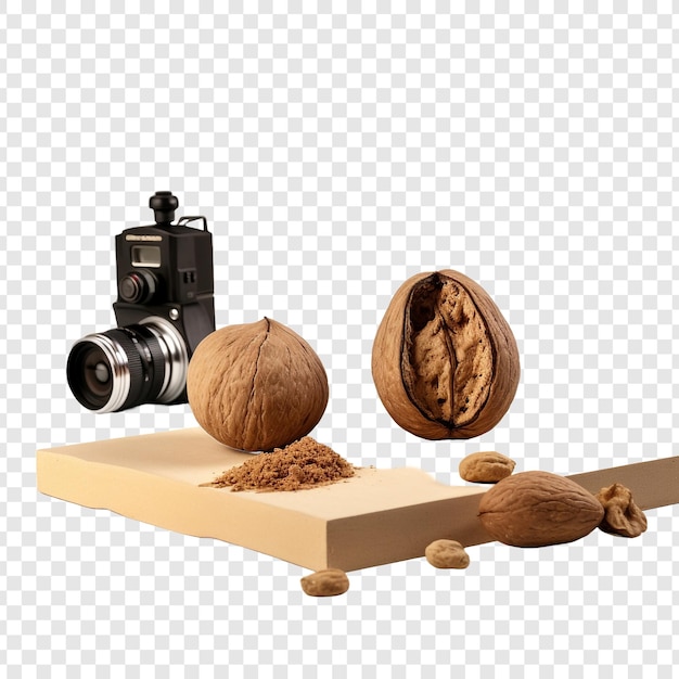 Nutmeg isolated on transparent background