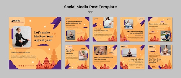 Free PSD nyepi instagram posts collection