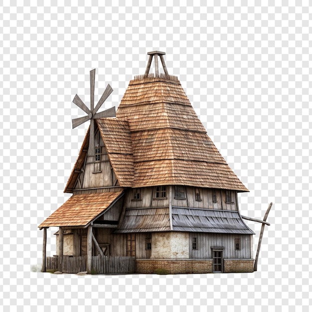 Oast house isolato su uno sfondo trasparente