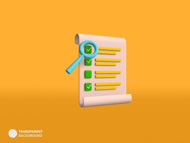 Office Paperwork approval icon isolated 3d render illustration