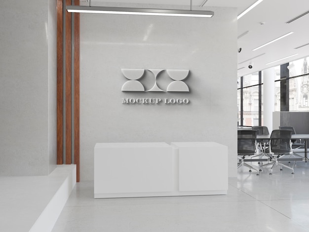 Office Wall Sign Mockup