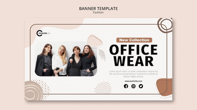 Office wear banner template