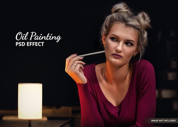 Oil painting psd effect