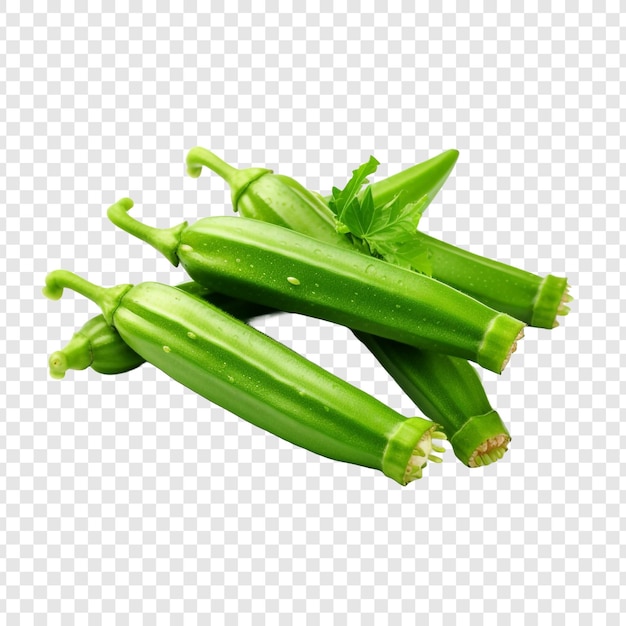 Free PSD okra isolated on transparent background