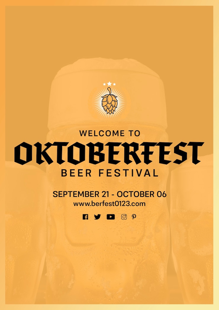 Free PSD oktoberfest beer festival template