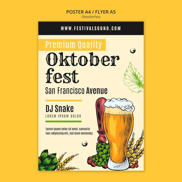 Oktoberfest celebration poster template