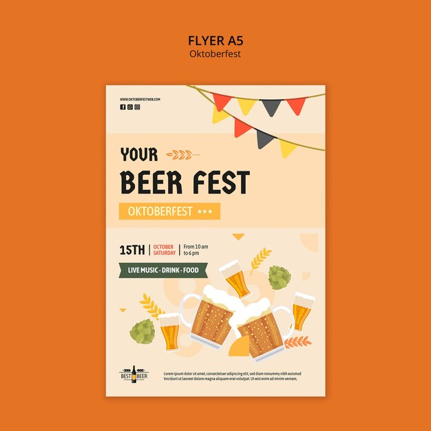 Oktoberfest celebration template