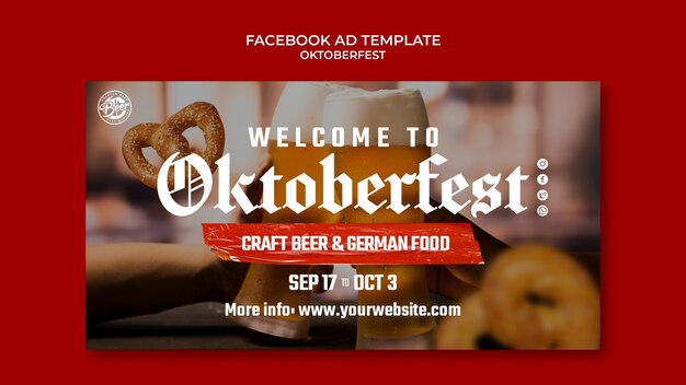 Oktoberfest facebook ad template design